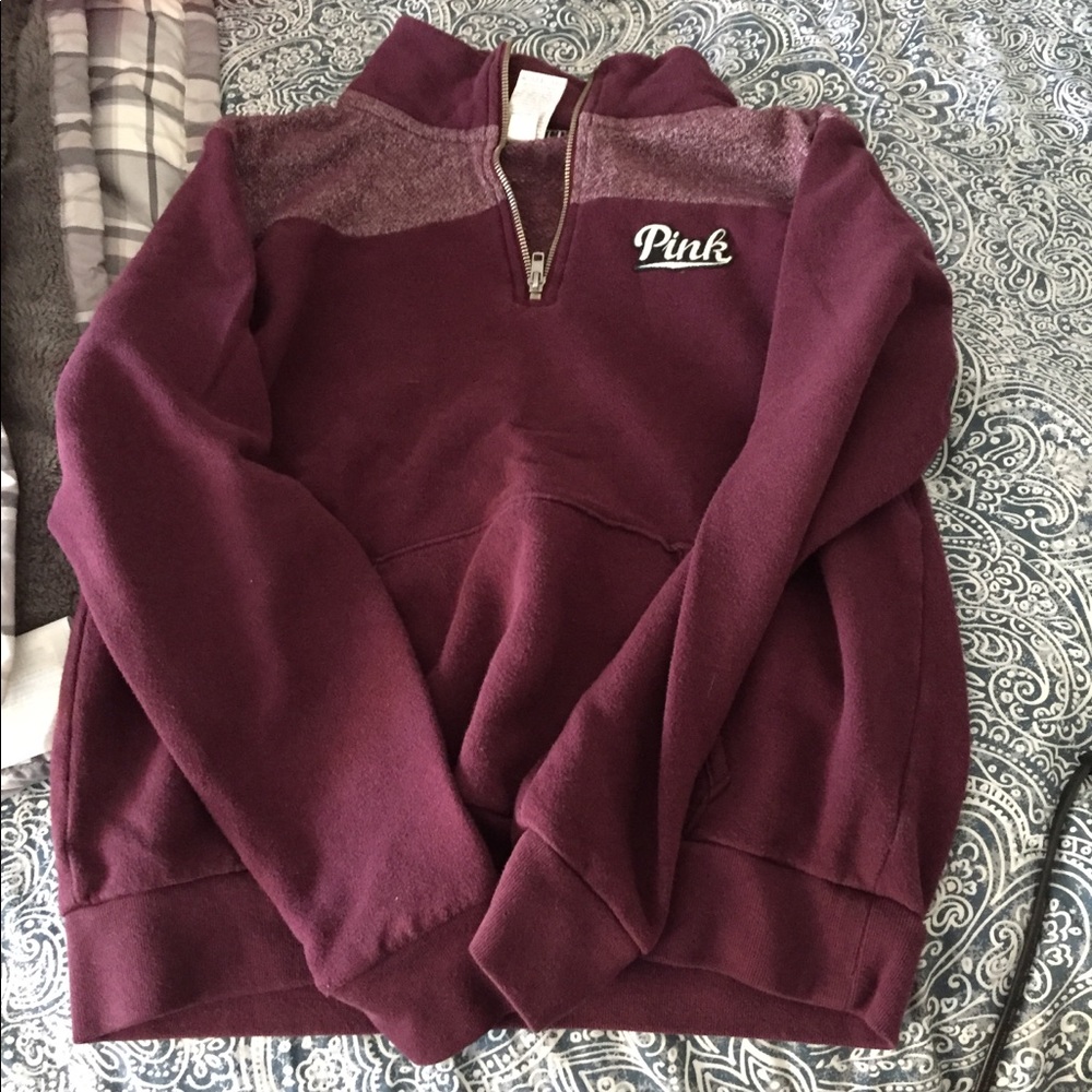 Maroon quarter zip
